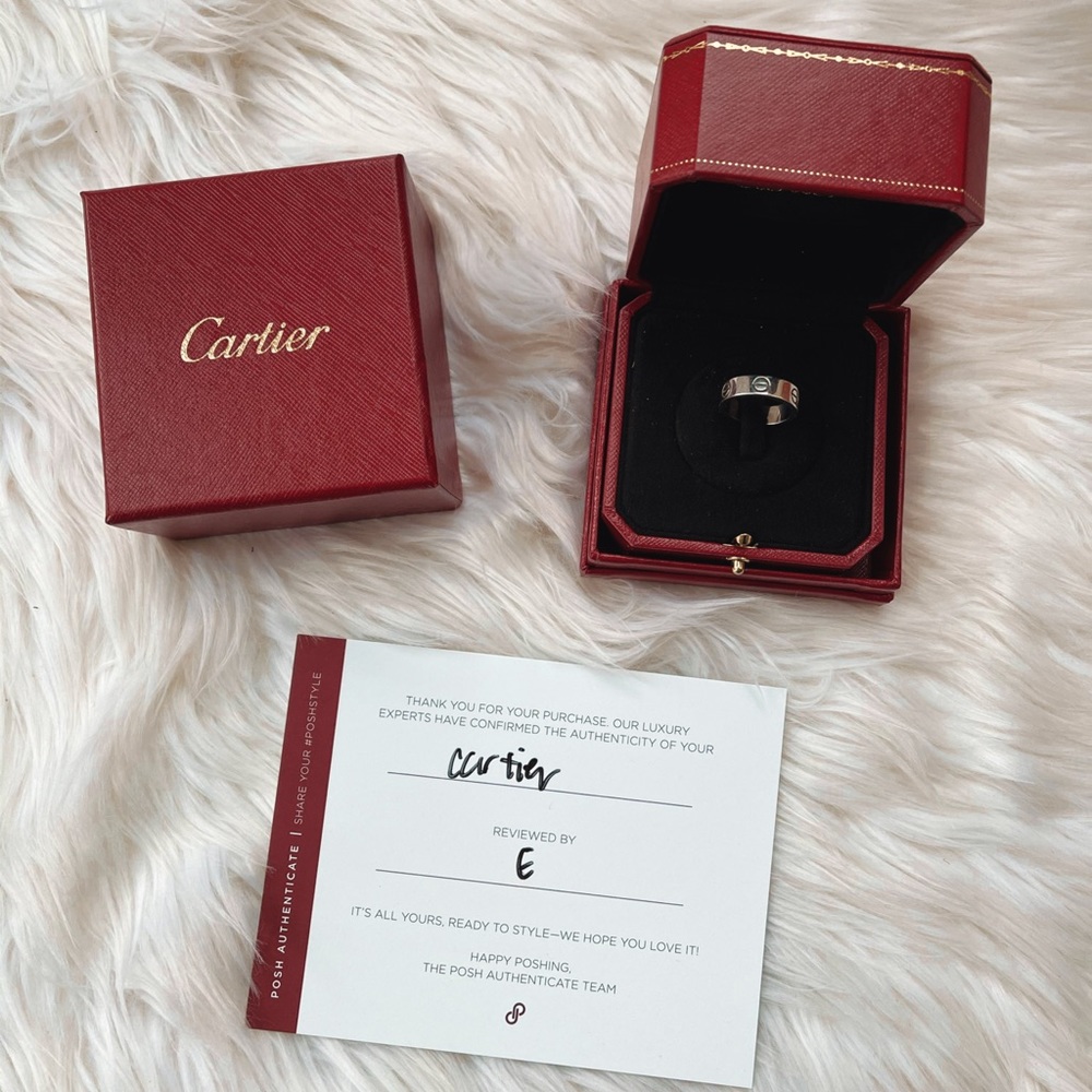 Cartier love ring white gold - size 54